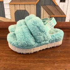 UGG Oh Fluffita Platform Slippers Tide Pool Aqua Size 7