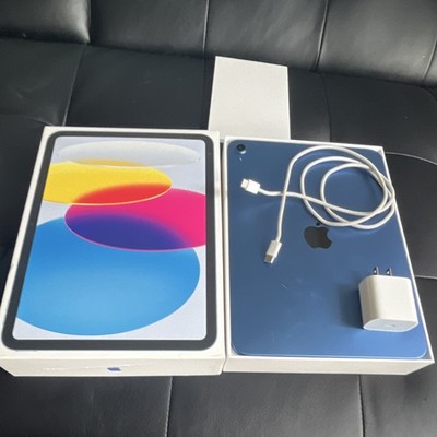 Apple iPad Air 128GB Blue 10.9'' Wi-Fi Tablet & Charger Open Box authentic 