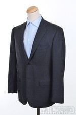 ISAIA Base S Solid Blue Tic 100 Wool Blazer Sport Coat Jacket - EU 52 / US 42 L