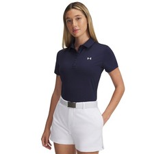 55 Under Armour Women's Active Short Sleeve Polo-Midnight Navy-Medium-New Tags