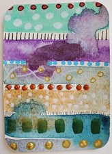 ACEO Original Art 2.5" x 3.5" Loose Watercolor Mixed Media ATC