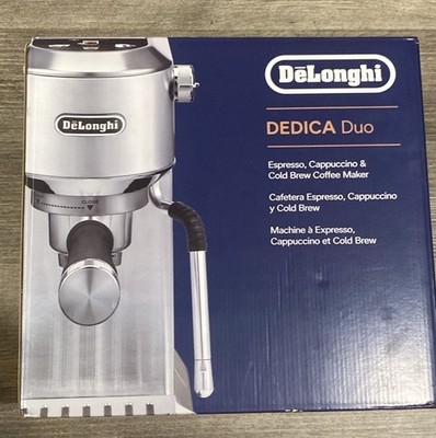 DeLonghi Dedica Duo Espresso and Cold Brew Machine with Milk Frother for