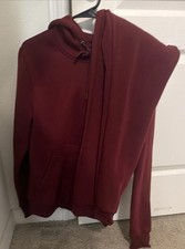 Maroon Hoodie And Pants Set Men small