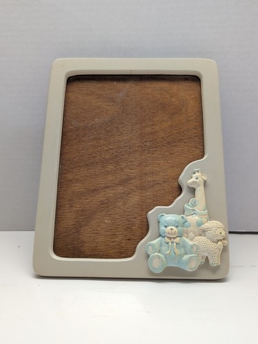 Vintage House Of Lloyd Baby Picture Frame Nursery Bear Lamb and Giraffe 8x10”