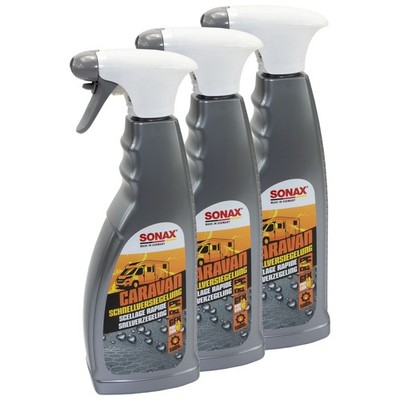 SONAX CARAVAN SchnellVersiegelung 3x 750 ml Lackschutz Pflege Wohnwagen Camper