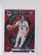 STEPHON CASTLE 2024-25 MOSAIC ROOKIE NBA DEBUT RED FAST BREAK PRIZM /99 Q2674