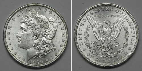 X7517 1879-S Morgan Dollar, Choice BU