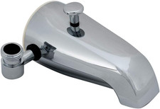 5-1/4 Inch Zinc Bath Tub Diverter Spout with Side Outlet, Chrome, 15087