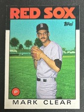 1986 Topps Mark Clear Baseball Card #349 Red Sox Pitcher VG O/C