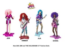 2025 JEM AND THE HOLOGRAMS JEM KIMBER AJA SHANA Fashion Dolls Set Lot PRESALE