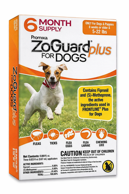 ZoGuard Plus Preventative Treatment Flea Tick for Small Dogs 5-22