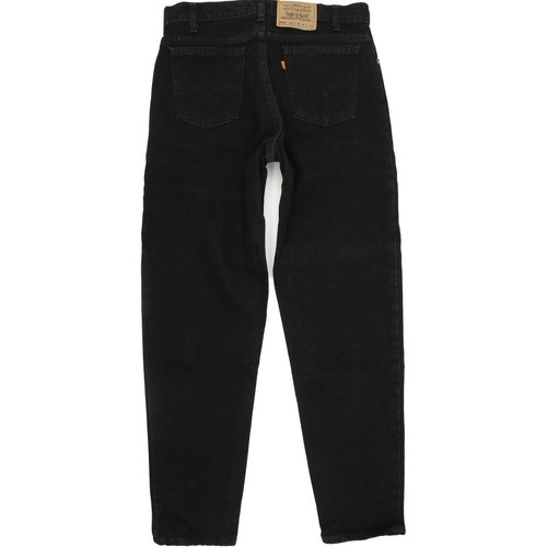 Levi's 550 Made in USA Black Tapered Mom Jeans High Waisted W34 L32 (81491) - Picture 2 of 5