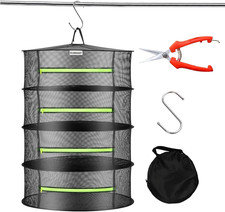 Herb Drying Rack - Breathable Mesh, Hanging with Zipper for Plants, Seeds, and B