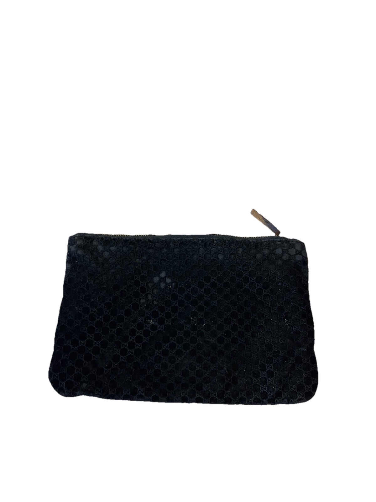 Gucci Beauty borsa trucco cosmetico modello GG in velluto nero goffrato H83