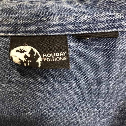 Holiday Edition Halloween bestickt XXL Denim Langarm Hemd Kürbisse - Bild 5 von 9