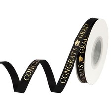 Graduation Ribbon Class of 2026 for Flower Bouquet Black black