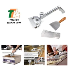 Grill Scrapers, Heavy Duty Casting Aluminum Commercial Griddle Scraper with 5...
