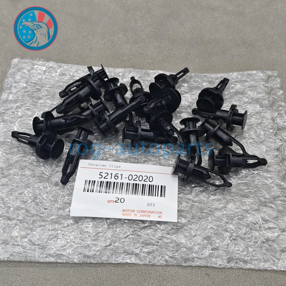 OEM 10PCS  Fender Bumper Retainer Clips Hood for Toyota Scion 52161-02020 USA - Image 3 of 4