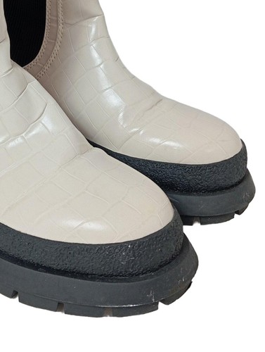 BUFALLO Botas deslizantes Mujeres Botines Talla EU 37 blanco puro-negro - Imagen 3 de 5