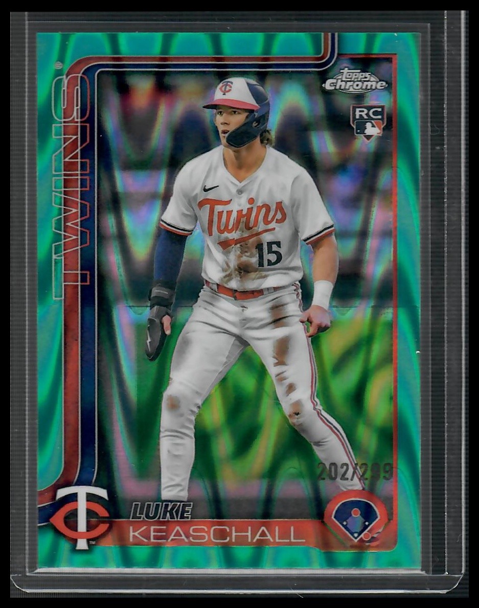 2025 Topps Chrome Update #USC106 Luke Keaschall Teal RayWave Refractors #/299