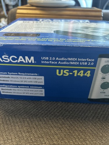 Tascam US-144 USB 2.0 Audio MIDI Recording Interface Brand New Open Box - Picture 2 of 11