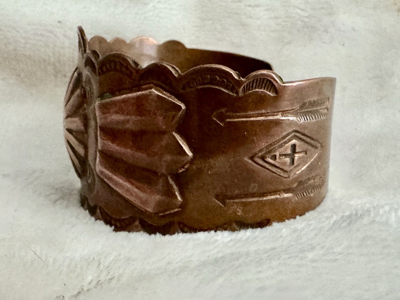 Native American Solid Copper Cuff Bracelet Vintag… - image 2