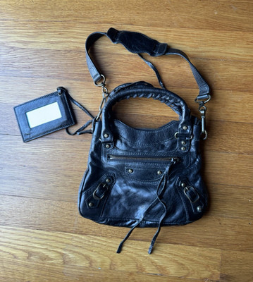 Balenciaga Mini Le City Bag in Black Top Handle