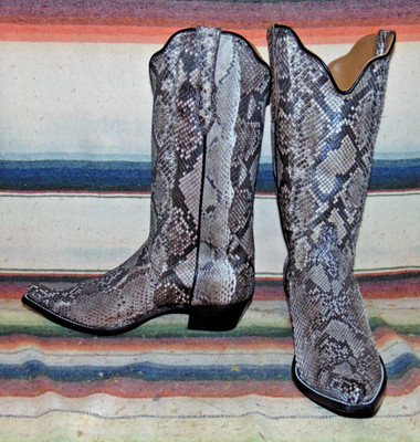 Womens Rujo The Evalyne Full Python Snake Skin Cowboy Boots 10.5 M New in Box