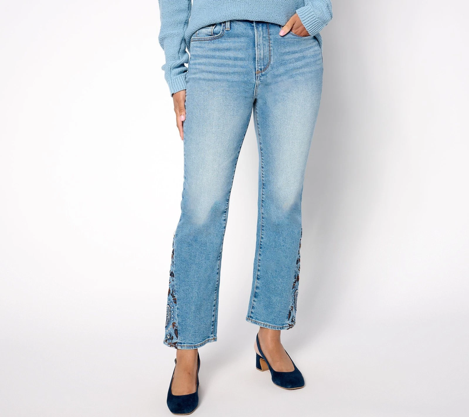 Driftwood Women's Pants Sz 14 Drifod Jeans Clara Ankle Flare Leg Blue A658537