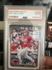 2024 Topps Update Elly De La Cruz #US350 ROOKIE DEBUT PSA 8 Cincinnati Reds