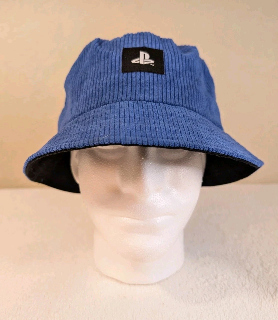 PlayStation Blue Corduroy Bucket Hat Logo Adult Unisex
