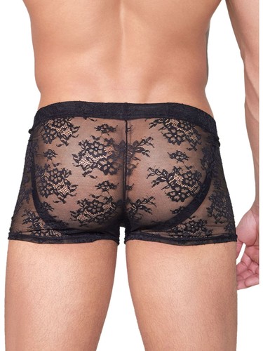 Mens See Through Lace Boxer Underwear Panties Sissy Briefs Nightwear Clubwear - Picture 7 of 41