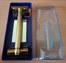 Rasierhobel, Rasierer, Messing / Metall Griff...