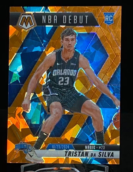 Tristan Da Silva 2024-25 Panini Mosaic RC NBA Debut Orange Ice /49 #266