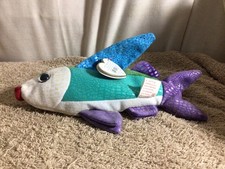 Vtg 2000 PROPELLERE Colorful Flying Fish TY Beanie Baby W/Tag 9" pre-owned