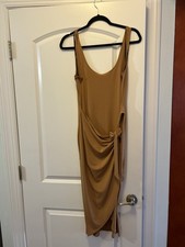 Tan Faux Wrap Dress Forever 21