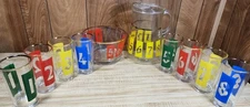 MCM Bartlett Collins Drink By Numbers Pitcher, Bucket & Glasses Set
