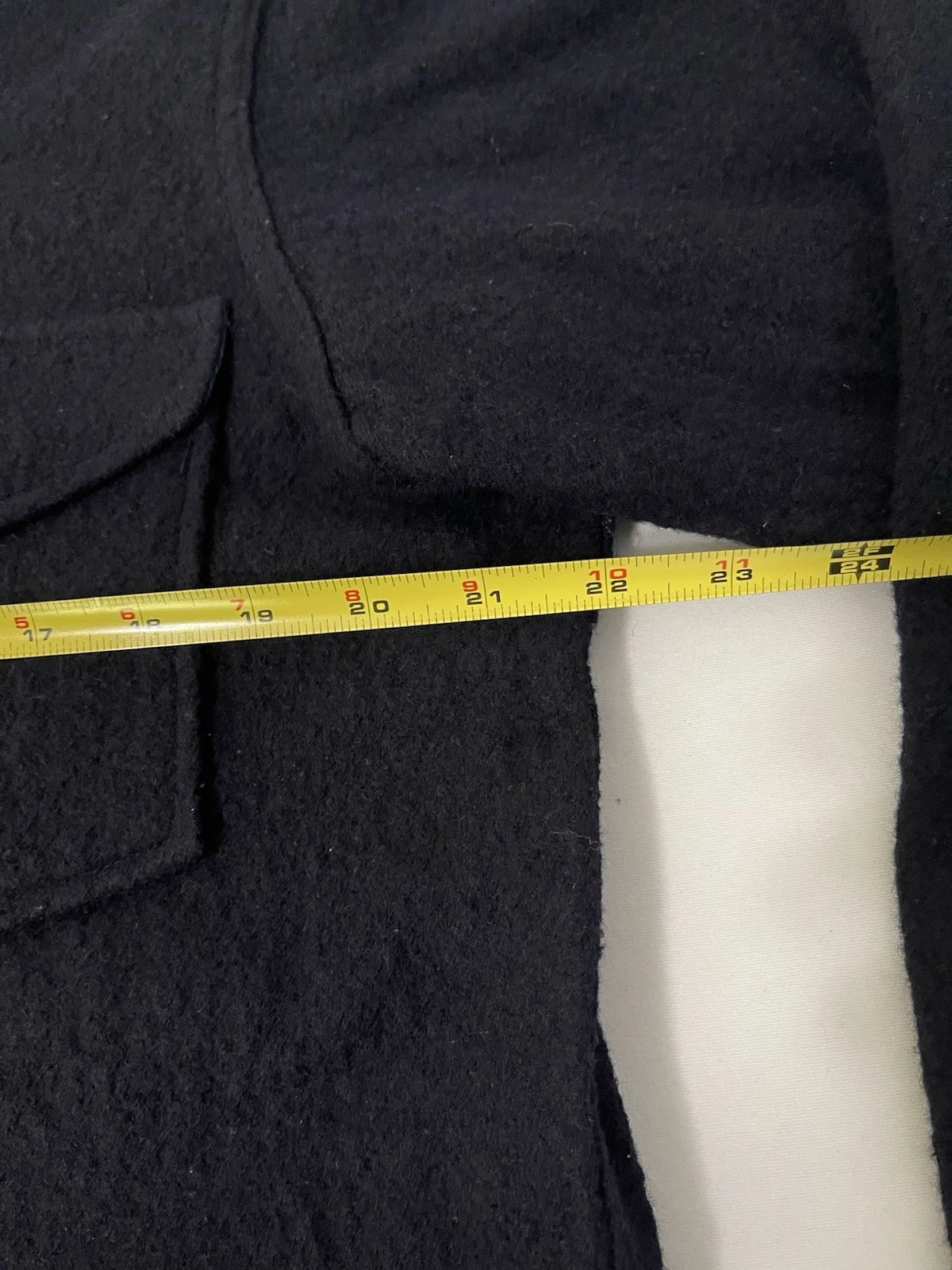 Imogene + Willie CPO Overshirt Small Black Shacket Shirt Jacket 100% Wool - product detail image 6