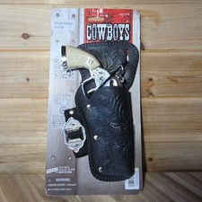 COWBOYS Diecast Repeater Roll Cap Gun Holster Set Toy Western Pistol Revolver