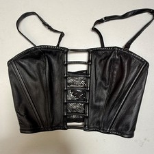 Victoria s Secret Dream Angels Black Lace Corset Bustier Boned NWOT XS