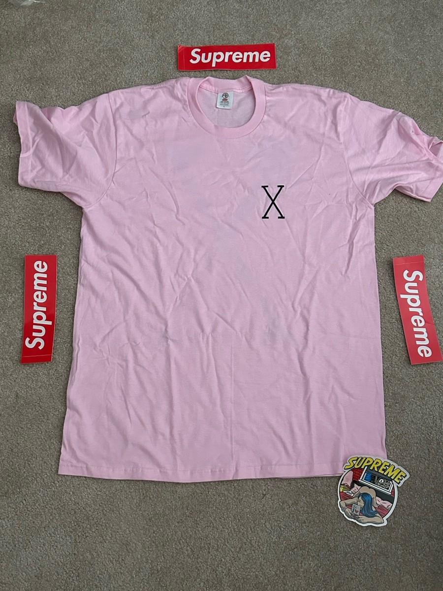 Supreme x 40 Acres Malcolm X Tee Black White Light Pink 3colors 