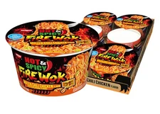 Nissin Hot & Spicy Fire Wok, Molten Chili Chicken, 4.37 Ounce (Pack of 6) 