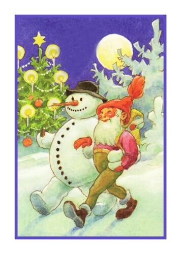 Fiński Rudolf Koivu Bożonarodzeniowy elf bałwana ramię w liczbie wzór haft krzyżykowy - Zdjęcie 1 z 3