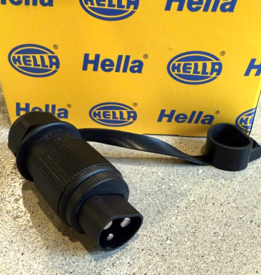 Hella 8JB 001 935-031 Presa Di Corrente 24V 300A - Spina NATO In Alluminio Verde Oliva, Contatti Crimpati/Saldati, IP54 - 2