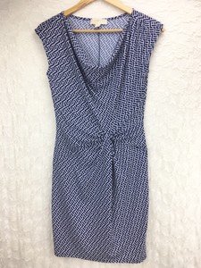 michael kors blue and white dress