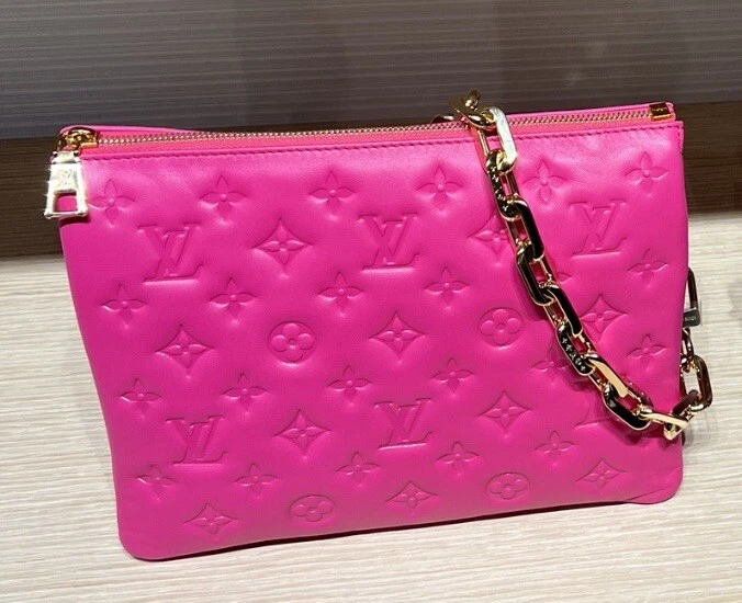 Louis Vuitton Pink & Purple Monogram Embossed Puffy Lambskin