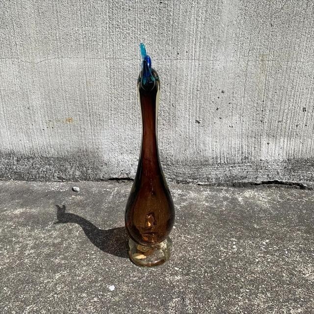 Vintage Salviati Murano Glass Blue Tea Bird Figurine H15.7inch