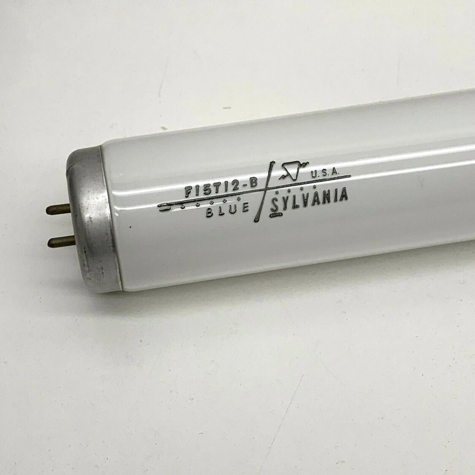 RARE Sylvania F15T12/B Blue Fluorescent 15-Watt Lamp Light Bulb 15W 18" - Image 2 of 4