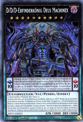 Yu Gi Oh! D/D/D Inventor King Deus Machinex Mp23-EN023 Secret Rare