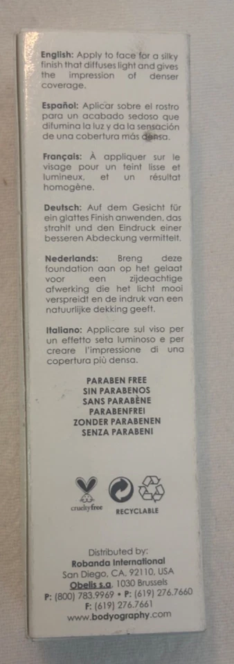 Base Bodyography Natural Finish 220 1 oz CADUCADA NUEVA EN CAJA ENVÍO GRATUITO Foto 2 de 2